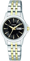 Citizen Elegance Czarny/Stal w odcieniu złota Ø28 mm EQ0608-55EE