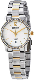 Citizen Dress Biały/Stal w odcieniu złota Ø27 mm EU6038-89A
