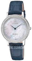 Citizen Elegance Srebrny/Skóra Ø24 mm EX1480-15D