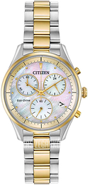 Citizen Chandler Biały/Stal w odcieniu złota Ø32 mm FB1444-56D