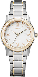 Citizen Biały/Stal w odcieniu złota Ø30 mm FE1226-82A