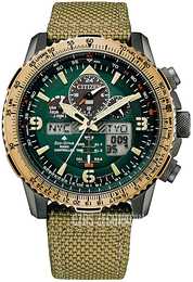 Citizen Promaster Zielony/Skóra Ø45 mm JY8074-11X