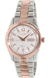 Citizen Biały/Stal w kolorze różowego złota Ø48 mm NH8314-52A