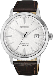 Citizen Titanium Srebrny/Skóra Ø40 mm NJ2180-11A