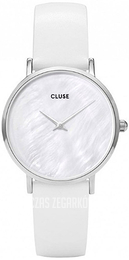 Cluse Minuit Biały/Skóra Ø33 mm CL30060