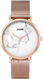 Cluse Biały/Stal w kolorze różowego złota Ø38 mm CL40007