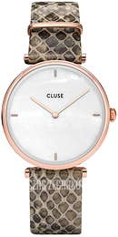 Cluse Triomphe Biały/Skóra Ø33 mm CL61007