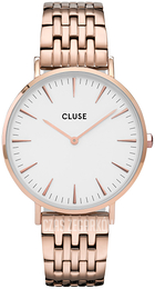 Cluse La Boheme Biały/Stal w kolorze różowego złota Ø38 mm CW0101201024