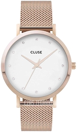 Cluse Biały/Stal w kolorze różowego złota Ø38 mm CW0101202002