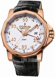 Corum Admirals Cup Challaenger 44 Biały/Skóra Ø44 mm 383.330.55-0081 AA12