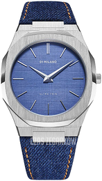 D1 Milano Ultra Thin Niebieski/Skóra Ø40 mm UTDJ01