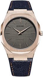 D1 Milano Ultra Thin Szary/Skóra Ø40 mm UTDJ03