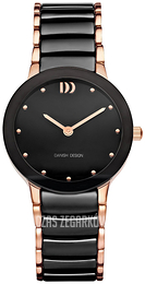 Danish Design Dress Czarny/Stal w kolorze różowego złota Ø28 mm IV68Q1065