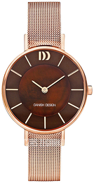 Danish Design Dress Brązowy/Stal w kolorze różowego złota Ø32 mm IV68Q1167