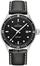 Delma Cayman Automatic Czarny/Skóra Ø42 mm 41601.706.6.031