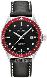 Delma Cayman Automatic Czarny/Skóra Ø42 mm 41601.706.6.036