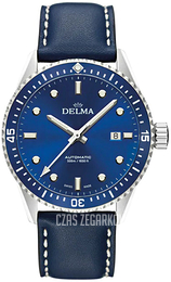 Delma Cayman Automatic Niebieski/Skóra Ø42 mm 41601.706.6.041
