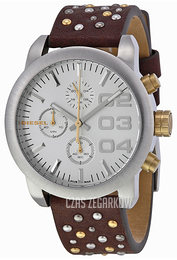 Diesel Chronograph Srebrny/Skóra Ø40 mm DZ5433