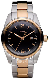 DKNY Dress Czarny/Stal w kolorze różowego złota Ø42 mm NY1448