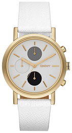 DKNY Chronograph Biały/Skóra Ø38 mm NY2148