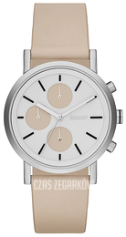 DKNY Chronograph Srebrny/Skóra Ø38 mm NY2157