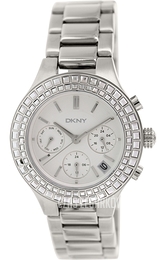 DKNY Crystal Biały/Stal Ø38 mm NY2258