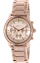 DKNY Crystal Różowe złoto/Stal w kolorze różowego złota Ø42 mm NY2331