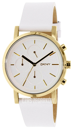 DKNY Dress Biały/Skóra Ø38 mm NY2337