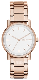 DKNY Dress Biały/Stal w kolorze różowego złota Ø34 mm NY2344