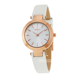 DKNY Dress Srebrny/Skóra Ø28 mm NY2405