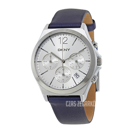 DKNY Chronograph Srebrny/Skóra Ø38 mm NY2476
