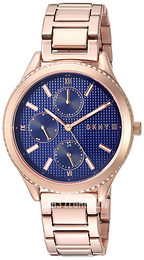 DKNY Chronograph Niebieski/Stal w kolorze różowego złota Ø36 mm NY2661