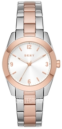 DKNY Nolita Biały/Stal w kolorze różowego złota Ø34 mm NY2897
