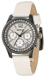 DKNY Chronograph Biały/Skóra Ø38 mm NY4361
