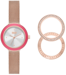 DKNY Soho D Srebrny/Stal w kolorze różowego złota Ø29 mm NY6654SET