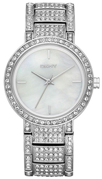 DKNY Crystal Biały/Stal Ø36 mm NY8054