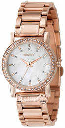 DKNY Lexington Biały/Stal w kolorze różowego złota Ø29 mm NY8121