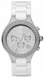 DKNY Chronograph Srebrny/Czeramiczna Ø46 mm NY8259