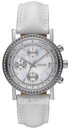 DKNY Chronograph Srebrny/Skóra Ø39 mm NY8341