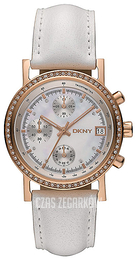 DKNY Chronograph Srebrny/Skóra Ø37 mm NY8342