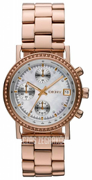 DKNY Chronograph Srebrny/Stal w kolorze różowego złota Ø38 mm NY8358