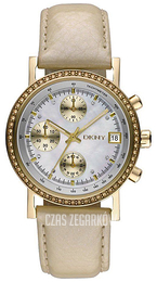 DKNY Chronograph Biały/Skóra Ø40 mm NY8359