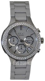 DKNY Chronograph Srebrny/Czeramiczna Ø42 mm NY8470