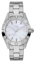 DKNY Glitz Biały/Stal Ø37 mm NY8660