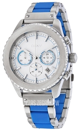 DKNY Chronograph Biały/Guma Ø42 mm NY8762