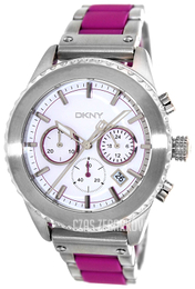 DKNY Chronograph Biały/Guma Ø42 mm NY8763