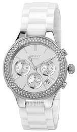 DKNY Broadway Srebrny/Czeramiczna Ø37 mm NY8894