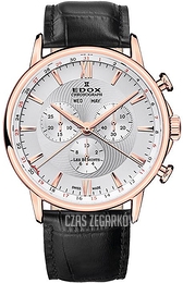 Edox Les Bemonts Srebrny/Skóra Ø42 mm 10501-37R-AIR