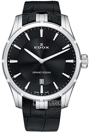 Edox Grand Ocean Czarny/Skóra Ø41 mm 56002-3C-NIN