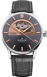 Edox Les Vauberts Szary/Skóra Ø43 mm 85014-3-GIR